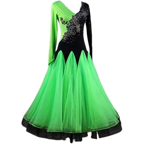 SELICO Ballsaal-Tanzkleid Damen - Elegantes Kleid Für Walzer, Tango & Standardtanz