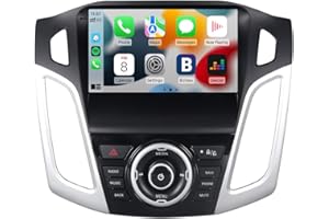 ACAVICA 9 Pulgadas 2+32GB Radio Coche para Ford Focus MK3 2011-2014 Estéreo con Navegador GPS Bluetooth Inalámbrico Carplay Android Auto Multimedia Pantalla Táctil WiFi