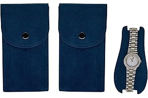 NOMEY LIANCHEN 2 pièces Pochettes Rangement pour Montres en Flanelle Poche Stockage Montre Transporteur Pochette de rangement en flanelle montre Pochette De Rangement Flanelle pour Voyage À Lextérieur (A)