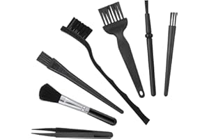TIESOME Juego de cepillos de Limpieza antiestáticos 7 en 1 Cepillo portátil para Teclado de Ordenador Limpieza electrónica del Polvo Juego de cepillos de remoción cepillos de Limpieza de Nylon