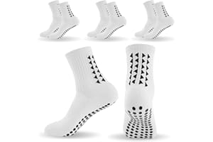 mtuihfo 3 Pairs Breathable Kids Grip Socks, Sweat-Absorbent Boys Socks, Grip Socks Football Kids for Running Hockey Football