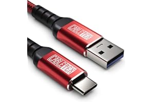 CABLETEX Controller PS5 Ladekabel 3m Schnell-Ladekabel für Playstation 5 | Controllerkabel für PS5 DualSense Controller USB A & USB C