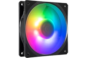Cooler Master Mobius 120P ARGB Radiator Fan - Ring Blade Design (PWM), Ultra-Durable Loop Dynamic Bearing (max. 75.2 CFM, 3.63 mmH2O, 30 dBA), Chamfered Air-Focus Frame - Addressable Gen 2 RGB, 120mm