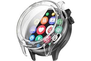BYISYUE Etui na Xiaomi Watch S4, twardy ochraniacz ekranu PC ze szkłem, odporny na zarysowania, przeciwpyłowy, pokrowiec ochronny do Xiaomi Watch S4