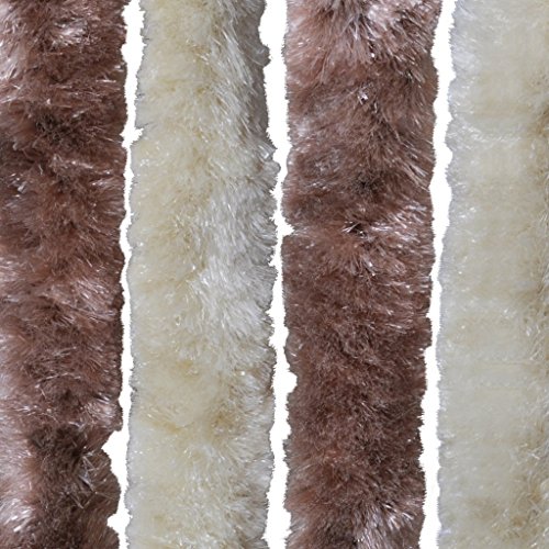 vidaXL Flauschvorhang Türvorhang Insektenschutz Chenille 100x 220cm Braun-Beige 240572 - 4