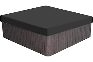 PATIKIL 200 x 199 x 30 cm fyrkantigt badtunna, 210D Oxford vattentätt dammtätt SPA-skydd uteplats möbelöverdrag för badkar ut