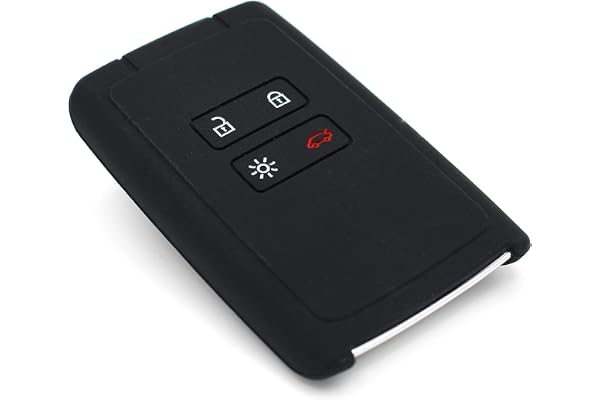 Coque en silicone Finest-Folia - Pour clé de voiture à 4 boutons Noir