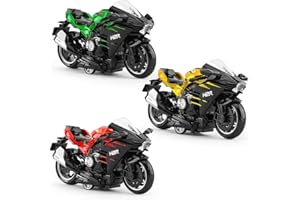 FCXVXCL Modèle Moto Lot de 3 Véhicules À Moteur Moto Modèle Réduit Voiture Jouets en Alliage Haute Simulation Objets De Collection Reproduction Cadeau De FêTe d'anniversaire