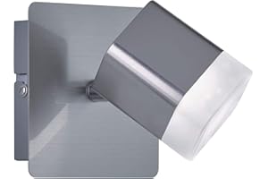 ‎RL LIVE YOUR LIGHT Reality Leuchten Roubaix Wall Spotlight Metal 4 W Matt Nickel/White