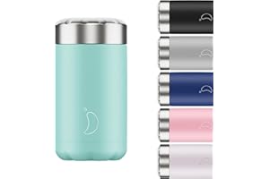 Chilly's Termo para Alimentos - Contenedor de Alimentos Reutilizable de Acero Inoxidable de - Aislamiento de Doble Pared para Mantener los Alimentos Calientes o Fríos - Verde Pastel, 500ml