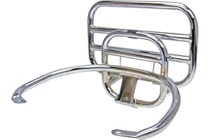 2EXTREME Top Case Träger/Gepäckträger klappbar Chrom kompatibel für Vespa GTS 125 ZAPM31 Leader, GTS 300ie Super Sport ZAPM45 Quasar, GT 125 ZAPM31 Leader, GT 200 L ZAPM31 Leader