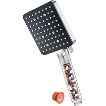 Pommeau de douche haute pression avec billes filtrantes - Filtre à débit puissant