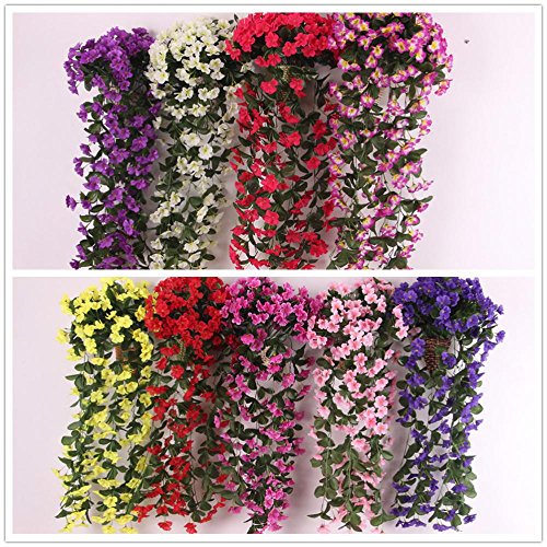 Hängenden Künstliche Blumen Girlande Kranz Hochzeit Dekor – Hellrosa - 3