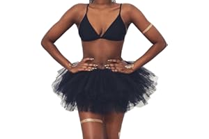 Flovel Gonna tutù in Tulle Gonna Danza Classica a Strati Gonna in Costume da Festa con Elastico Fantasia per Donne e Ragazze