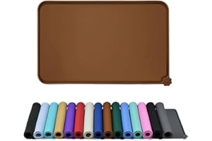 Reopet Tappetino per Cibo e Acqua in Silicone per Animali Domestici, Impermeabile con Bordi Rialzati Antispill, Placca per Ciotole Sia per Cani che per Gatti Disponibile in Diverse Dimensioni e Colori