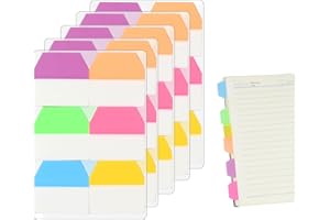 ELITECRAN 600 Piezas Marcadores de Página Grabables, Pestañas Adhesivas de Indice, Marcadores De Página En Color Notas, Notas Adhesivas Índices, Pestañas de Páginas Grabables para Escuela y Oficina, Libro