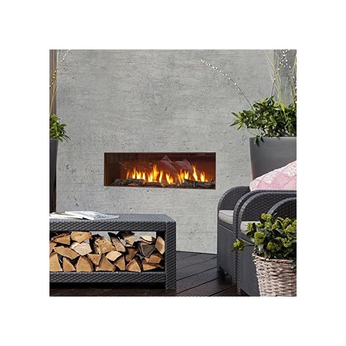 FABER TheMOOD [Gaskamin Außenbereich]: Rückwand in Cortenstahl gerostet