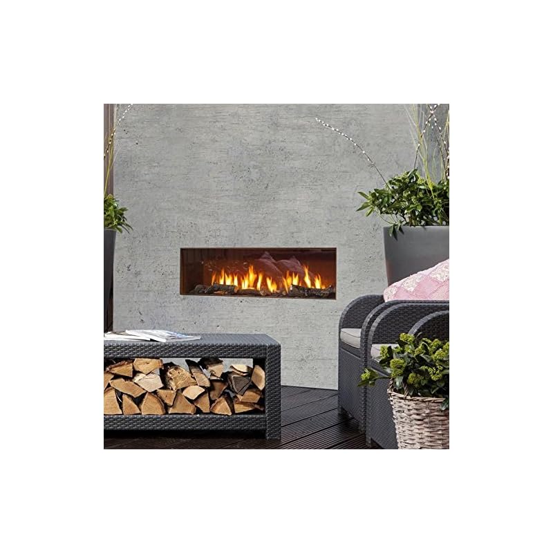 FABER TheMOOD [Gaskamin Außenbereich]: Rückwand in Cortenstahl gerostet