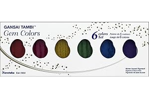 ZIG Kuretake KUR03589 Gansai Tambi Lot de 6, 1 pièce (lot de 1), couleurs de pierres précieuses