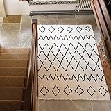 Flair Rugs – Alfombra Bereber Nilo Shaggy 100% alfombra de lana tejida a mano, marfil, 160 x 230 cm