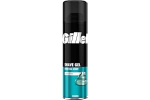 ‎GILLETTE Gillette Classic Sensitive Bartpflege Rasiergel Männer (200 ml), für empfindliche Haut, Geschenk für Männer