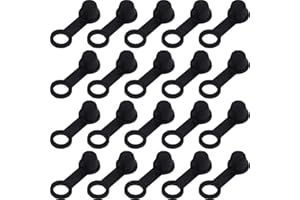 FAVSON 20 Stück Gummi-Bremsenentlüfter, Schraubenkappen, Fett, Staubschutz 4 Stück Schwarz Bremse Schraubkappen Passende Gummi Staubschutz mit Keeper für 8mm Motorrad