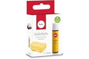 Rayher 34246160 Colorante de jabón amarillo, 10 ml, vegano, biodegradable y con dosificador