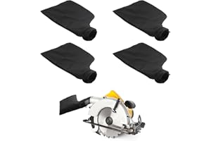 RAYKCE 4 Pcs Dust Bag for Saws, Replacement Black Saw Anti-Dust Cover for 255 Mitre Saws - for Easy Disposal of Dust Inside, Bags for Aluminum Sawing Machine Miter Saw Accessories (Black)