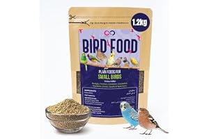 Brandsfinity 1.2kg Plain Food for Small Birds, 100% Yellow Millet Seeds, Ideal for Budgies, Canaries, Love Birds, Zebra Finches, Easy-to-Serve Bird Feed for Bird Feeders and Outdoor Bird Houses