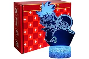 INTUPGD 3D Lámpara óptico Illusions Luz Nocturna, 7 Colores Cambio de Botón Táctil y Cable USB para Mujer Bebes Hombre Niños Amigas