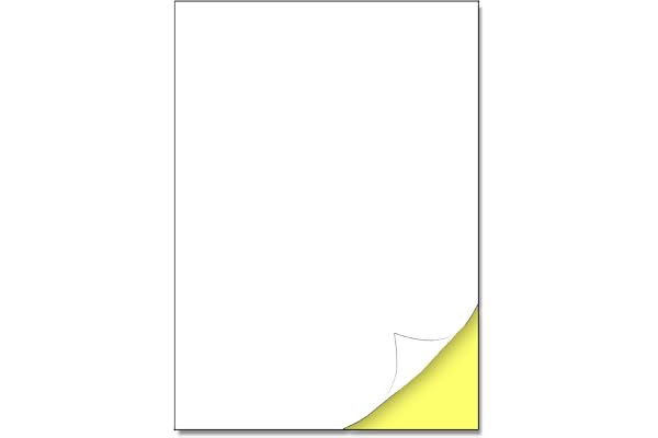 25 feuilles, Papier Autocollant Imprimante Blanc A4-1 étiquette par feuille, 210 x 297 mm