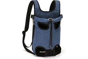 Opetdo Mochila del Perro Adjustable Bolsa Delantera Pet Front Cat Dog-Bolso Delantera Transpirable Portátil-Transportador de Perros-portabebés para Perros (XXL, Azul)