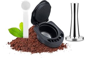 I CAFILAS Riutilizzabile Adattatore per Dolce Gusto Genio S/Piccolo XS, adattatore per cialde da caffè compatibile con Dolce Gusto,Non c'è bisogno di capsule di caffè (Capsule+Tamper)