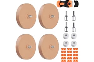 Shuqio Kleberentferner 4er Set Folienradierer mit 15 Ersatzklingen Adapter für Akku-Schrauber und Geradschleifer zur Sanften Reinigung von Auto und Motorrad