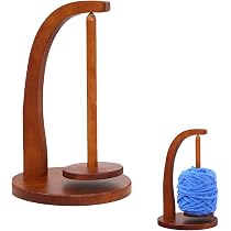 Wooden Yarn Holder For Knitting Crochet, Yarn Spinner For...