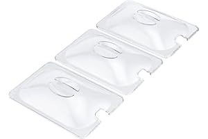 Set of 3 Replacement Lids for 3 Section Buffet Warmer – Clear Lid Set for 3 x 1.5L for Cooks Professional Buffet Warmer & Other Models - Each Measure 21.7 x 14.1cm