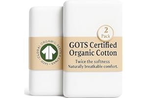 Bunnyjik Spannbettlaken 60x120 Baby – GOTS Zertifiziert Bio-Baumwolle, Luftig & Kühlend – 190GSM Bio-Baumwolle Bettlaken Kinderbett 60x120 – Babybett Spannbettlaken(2er Set) Interlock aus gekämmter