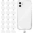 Sinmoe 24 Pcs Phone Tether Tab Phone Tether Phone Lanyard Patch TPU Replacement Patches for Smart Cell Phone Safety Tether Universal Non Adhesive with Metal Compatible with Smartphones Case (Clear)