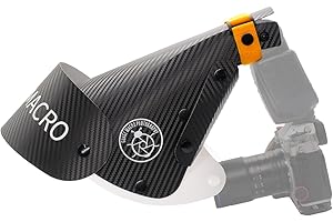 ZTIANFOTO Guage Small Size II Diffuseur flash macro compact en forme de fer à cheval pour objectifs 60 mm flash softbox pour insectes, fleurs et clichés détaillés