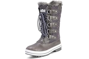 Polar Śniegowce damskie, pikowane, na zimę, śnieg, wodoszczelne, ciepłe kozaki przeciwdeszczowe