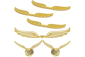 AEKZOX 100 Pezzi Ali Glitterate Boccino d'Oro, Ornamenti con Glitter, Mago, Cupcake, Gadget Compleanno, Addobbi per Feste, Matrimoni, Muffin, Decorazioni Torta, Addobbi Matrimonio (Oro)