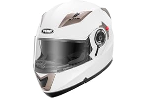 Casque Moto Modulable Homme ECE Homologué-YEMA YM-925 Casque Scooter Femme Adulte Double Visière