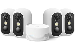 Kamera do monitoringu zewnętrznego eufy Security eufyCam, bateria 180 dni, HD 1080p, noktowizor, kompatybilna z(Zestaw 4 kamer)