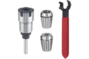 Pojedehy Shank Router Bit Colle Collet Extension Chuck Converter Adapter,Convert 1/2,1/4-Inch Shank Bit with ER20 Spring Collet