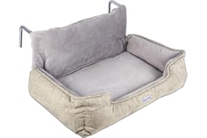 Happi N Pets Cat Bed for Heaters, Cozy Cat Heating Lounger, Adjustable Hook for Various Heaters, Cat Hammock for Heaters, Beige