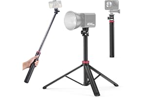 ULANZI MT-79 Extendable Tripod Aluminum, 81" Portable Adjustable Light Stand with 1/4" Screw, 360° Ball Head Camera Phone Tripod for Camera Video Light Smartphone, Lightweight for Travel