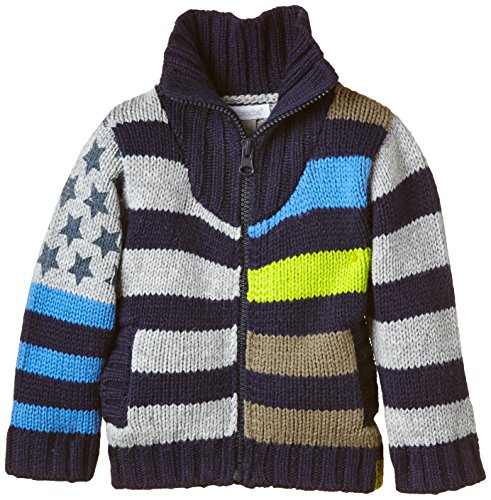 Absorba Baby-Boys Indigo Trip Striped Cardigan, Blue (marine), 9-12 Months (Manufacturer Size:12 Months)