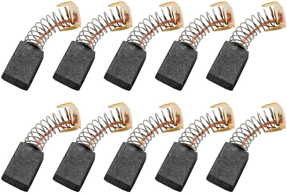 Motor Carbon Brushes, Carbon Brush Replacement, Power Tool for Electric Angle Grinder (10Pcs - Model No.CB303)