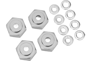 SUNGOOYUE 4szt RC Hex Coupler, 12mm do 17mm Aluminiowe Koło RC Hex Adapter do 1/10 RC Cars(tytanowa szarość)