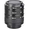 Kenko - Macro Extension Tube Set - 3 tubes: 12, 20, and 36 mm - for Canon EF and EF-S Lens - Black